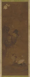 Mandarin kacsa, sziklák és virágos növény, 1368-1644.