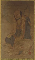 Manjusri és oroszlánja, Ming-dinasztia, 1368-1644.