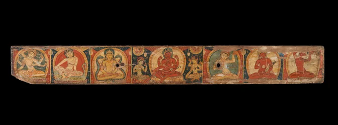 Kéziratborító Avalokiteshvarával A végtelen együttérzés bódhiszattvája, 12. század.