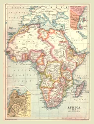 Afrika térkép, 1902.