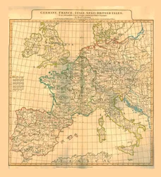Európa térkép, 1821.