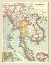 Távolabbi India térképe, 1902.