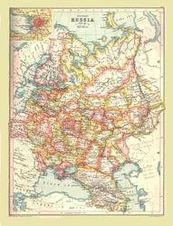 Oroszország térképe, 1902.