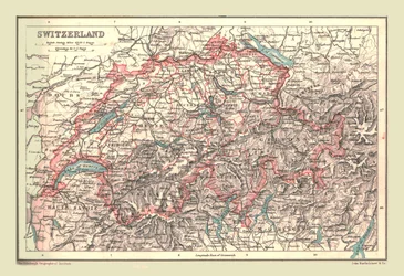 Svájc térképe, 1902.