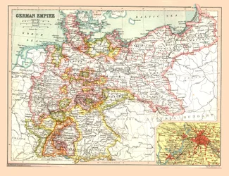 A Német Birodalom térképe, 1902.