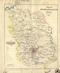 A moszkvai kormányzóság térképe, 1849