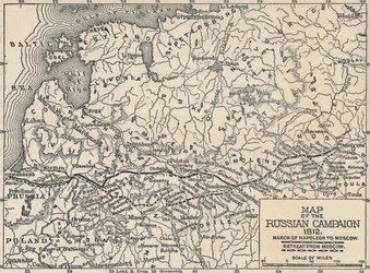 Az orosz hadjárat térképe, 1812, 1896