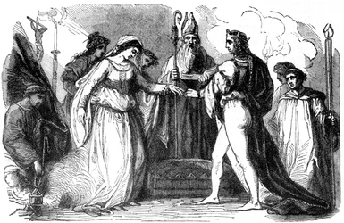 Az angol I. Henrik és Matilda házassága, 1100