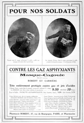 Gázálarc reklám, 1915