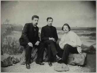 Maxim Gorkij, Ivan Bunin és Nyikolaj Teleshov, 1900