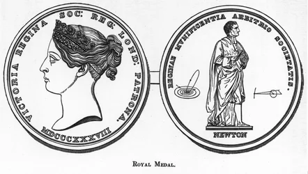 Sir Isaac Newton angol matematikus érem