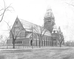 Memorial Hall, Cambridge, Massachusetts, USA, 1900 körül.