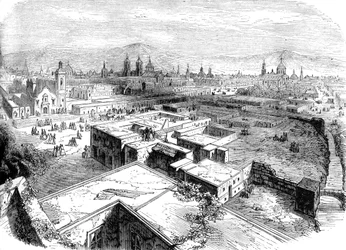 Mexikóváros, Mexikó, 19. század közepe, 1880