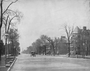 Michigan Avenue, Chicago, délre nézve, 1897.