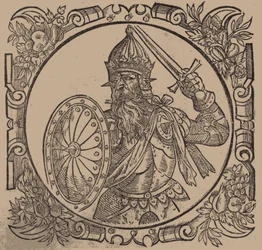 Mindaugas, Litvánia királya Indulás: Sarmatiae Europeae desscriprio..., A. Guagnini, 1578