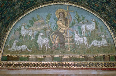Krisztus Jó Pásztor mozaikja, Kr.e. V. század.