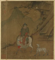 Kutyát vezető lovas vadász, Ming-dinasztia, 1368-1644.