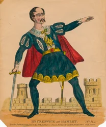 Mr. Creswick, mint Hamlet, 1849.