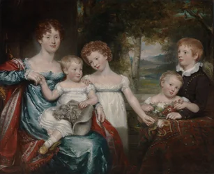 Mrs. Hawkins és családja, kb. 1818-1820.