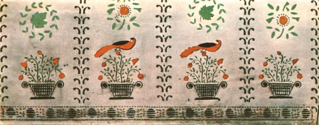 Falfestmény a Grant Family House-ban, Saco, Maine, USA, 1928.