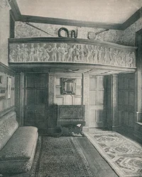Zenei Galéria szoborral, c1893.