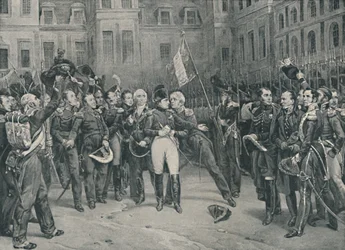 Napóleon búcsúja a császári gárdától Fontainebleau-ban, 1814. április 20., 1896.