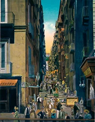 Nápoly – Gradoni Di Chiaia, 1900 körül.