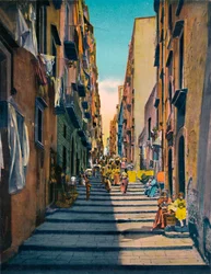 Nápoly – Pallonetti Santa Lucia, 1900.