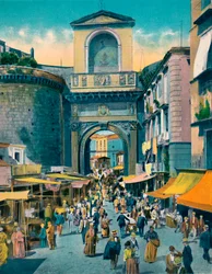 Nápoly – Porta Capuana, c1900.