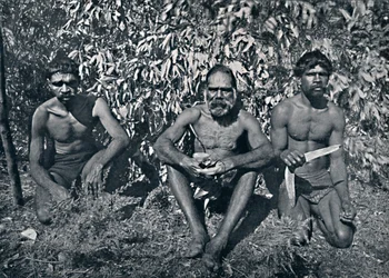 Új-dél-walesi bennszülöttek – Billy király és i.sz.-i, 1900 körül.