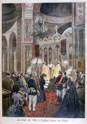 Újév napja a párizsi orosz templomban, 1894
