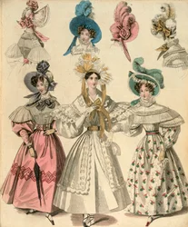 Legújabb londoni és párizsi divat, c1830-c1840