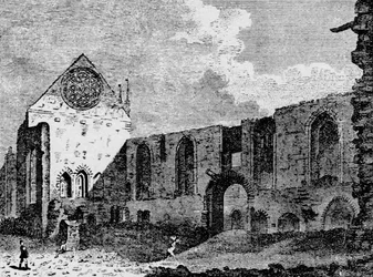 Északnyugati kilátás a Winchester palota romjaira, Southwark, London, 1900 1906