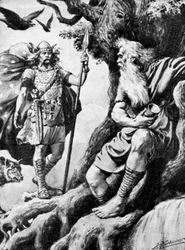 Odin Wotan, északi isten, 19. század