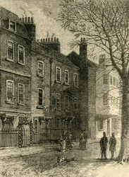 Régi házak a templomsorban, 1876.