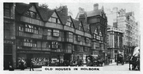 Régi házak Holbornban, Londonban, az 1920-as években