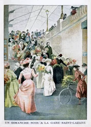 Egy vasárnap este a Saint Lazare állomáson, 1901