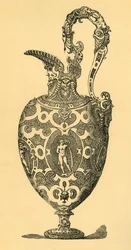 Eredeti dizájn vázához vagy kancsóhoz, 1881.
