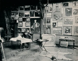 P. Roll műtermében, c1897