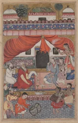 Oldal a Papagáj meséiből Tuti-nama: Harmincharmadik éjszaka: Felkészülés a házasságra..., c. 156