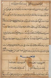 Oldal a Papagáj meséiből Tuti-nama: szövegoldal, c. 1560.