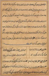 Oldal a Papagáj meséiből Tuti-nama: szövegoldal, c. 1560.