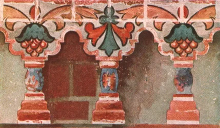Festett galéria a Keresztelő János templomban Toltshkovóban, Jaroslawban, Oroszországban, 1695, 1928.