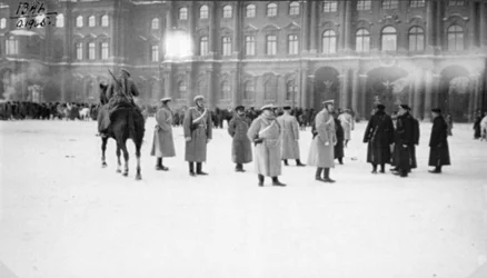 Palota tér, Szentpétervár, Oroszország, 1905 véres vasárnapján