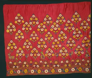 Panel egy szoknya Ghagra számára, az 1800-as évek végén vagy az 1900-as évek elején.