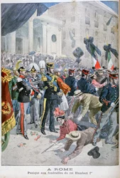 Pánik Humberts király temetésén, Róma, 1900