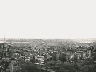 Panoráma Boston városáról, Amerikai Egyesült Államok, 1895.