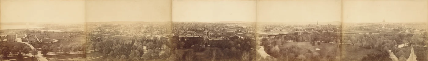 Panorámás kilátás Washington DC-re, 1860-1876.