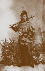 Pavel Gerdt Siegfried herceg szerepében a balett hattyúk tavajában, Szentpétervár, 1895