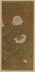 Pünkösdi rózsa és pillangó, Ming-dinasztia, 1368-1644.